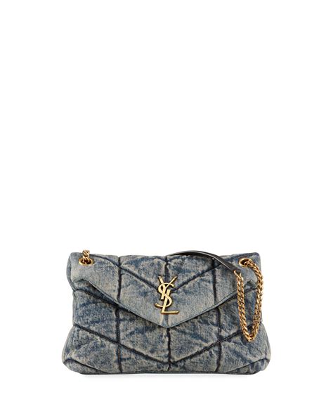 ysl purple denim bag|YSL blue jean purse.